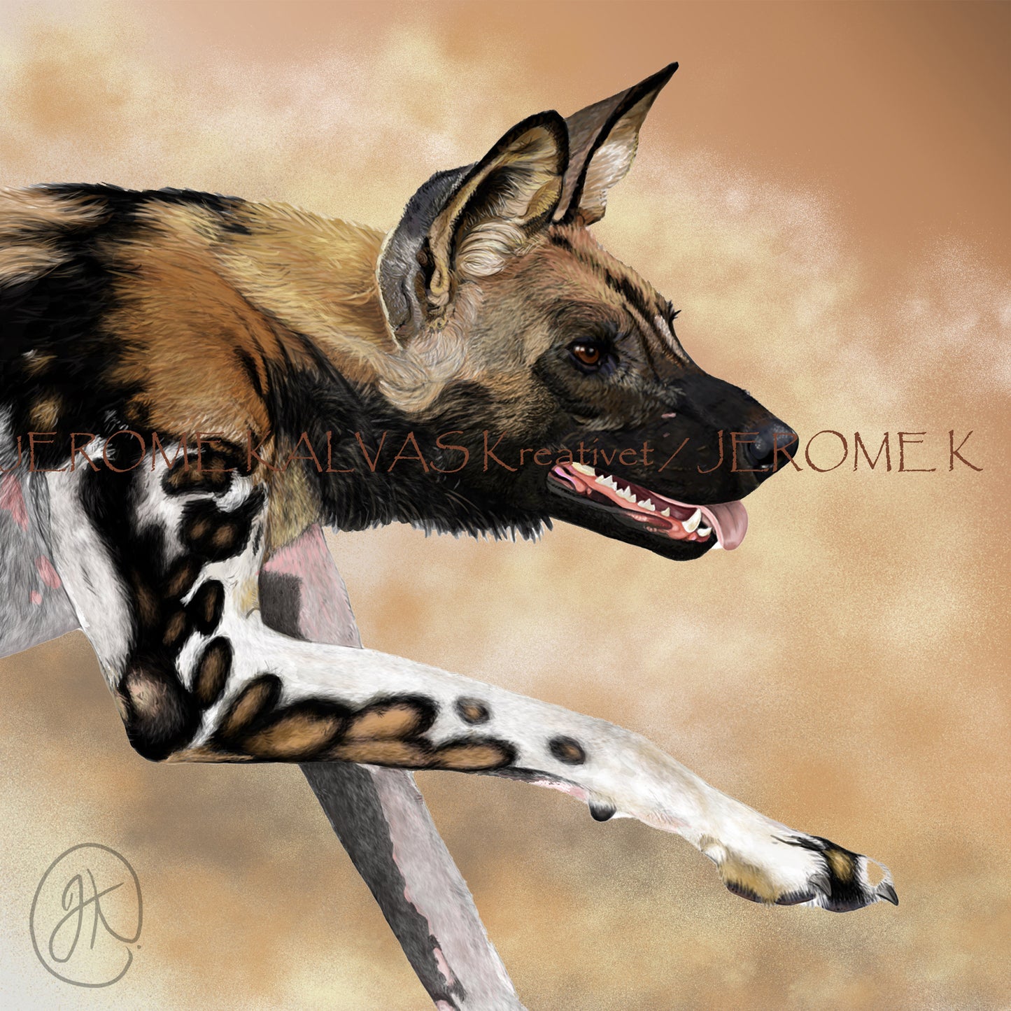African Wild Dog (Lyacan pictus) – Card