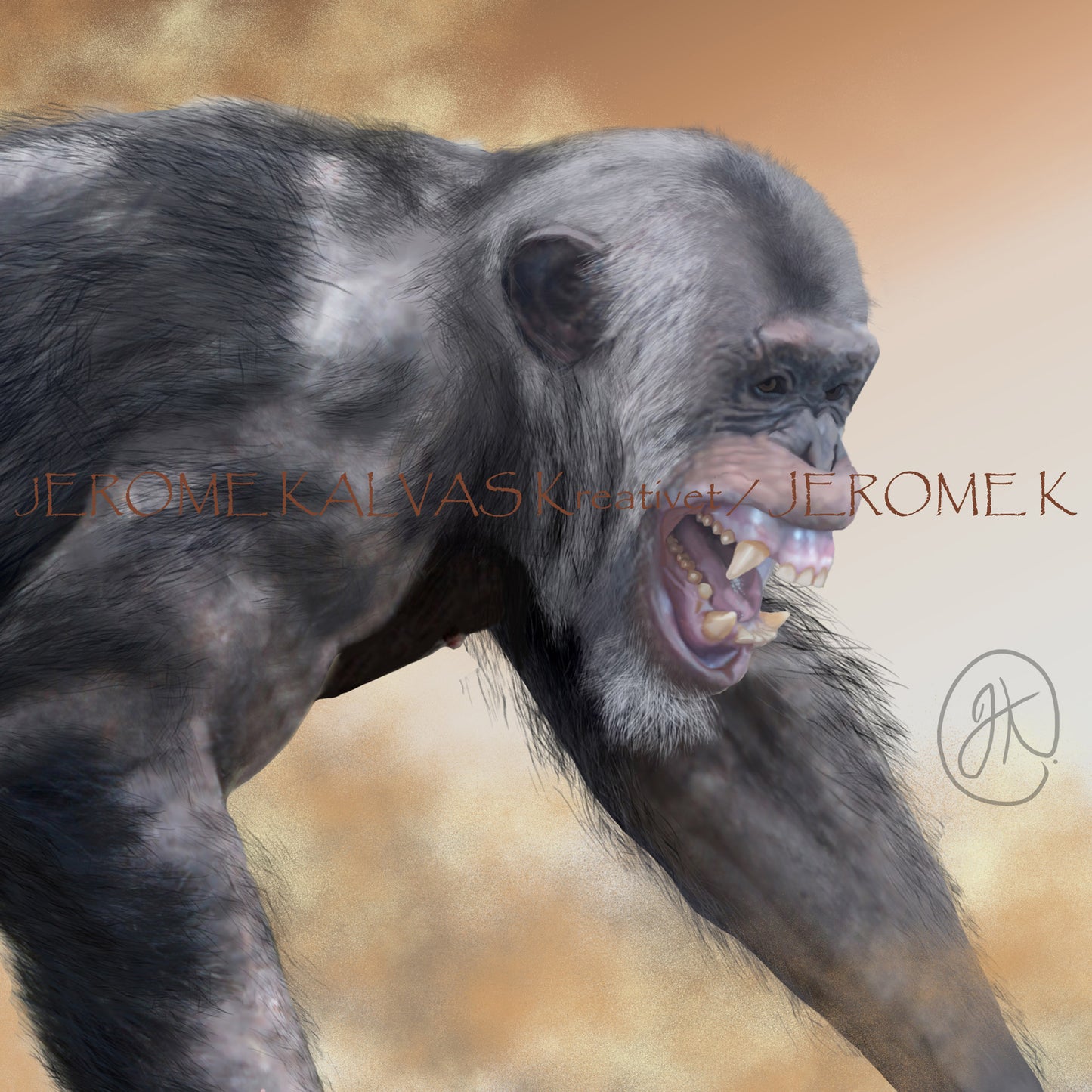 Chimpanzee (Pan troglodytes) – Print